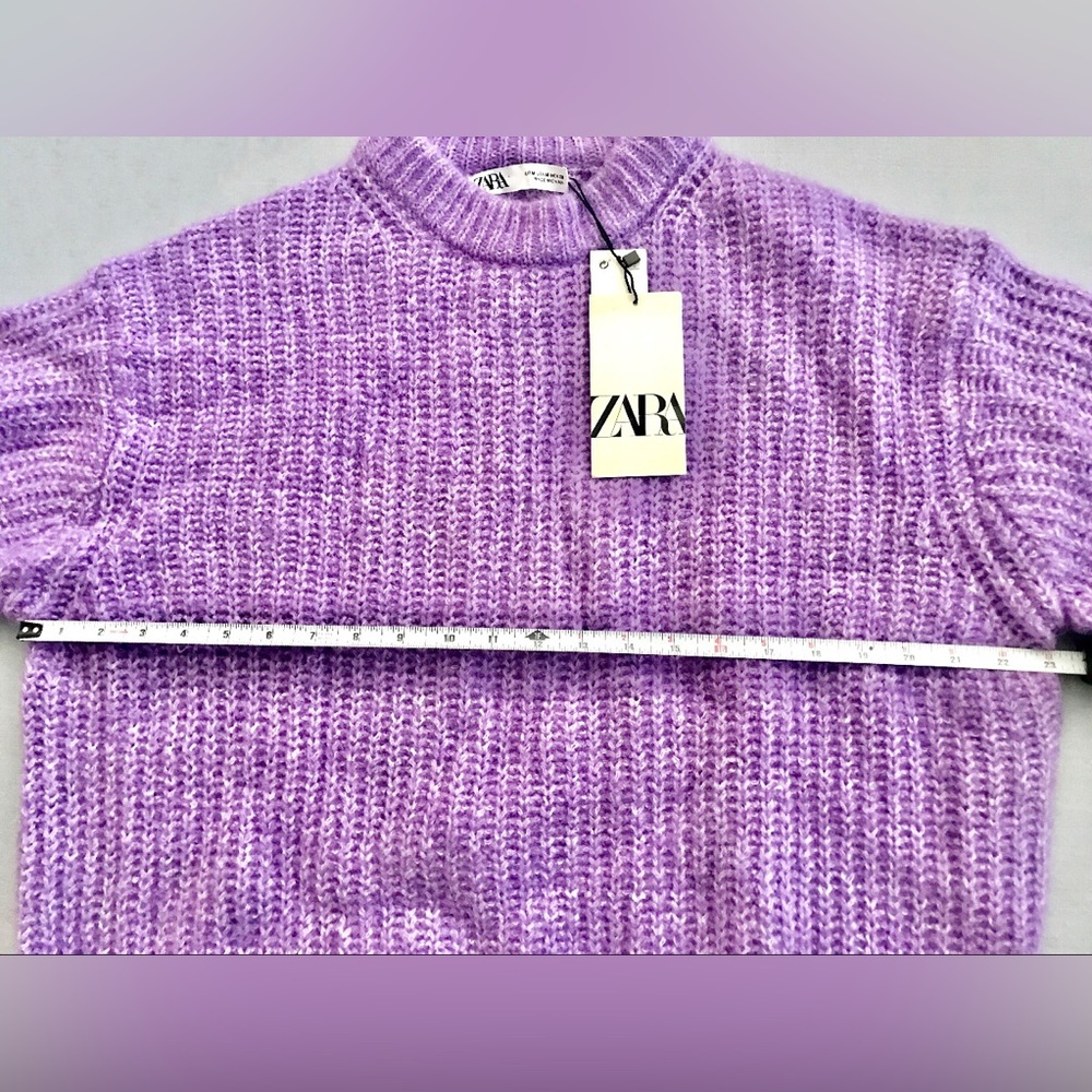 ZARA BLOGGERS FAV PURL KNIT SWEATER LILAC NWT - Picture 8 of 8